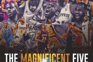 NBA历史仅5人在三个年代均入选最佳阵容：保罗科比詹姆斯马龙邓肯